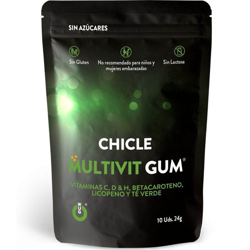 WUG GUM - MULTIVITAMIN C, H, D, BETA-CAROTENE, LYCOPENE AND GREEN TEA 10 UNITS