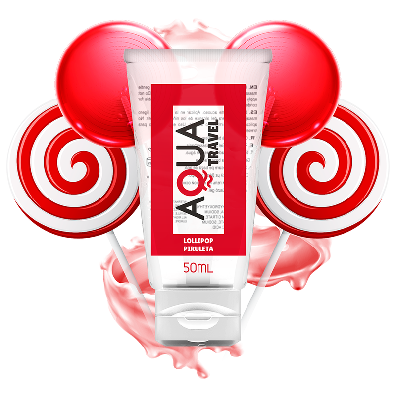 AQUA TRAVEL - LOLLIPOP FLAVOR WATERBASED LUBRICANT - 50 ML