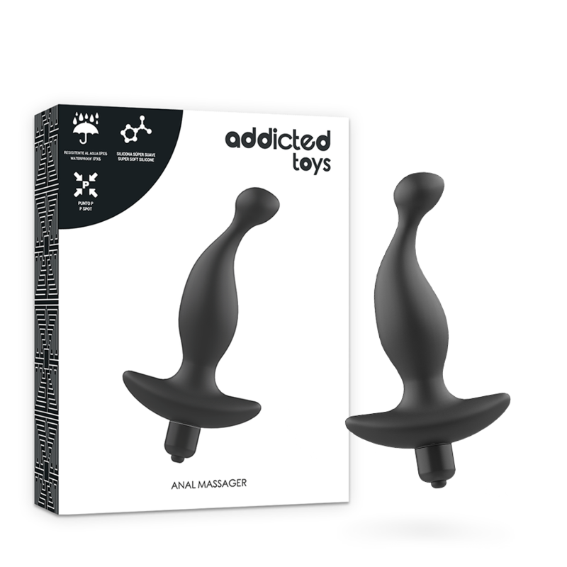 ADDICTED TOYS - ANAL MASSAGER WITH BLACK VIBRATION MODEL 1