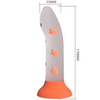 PRETTY LOVE - MAGICAL NIGHTFALL DILDO WITHOUT VIBRATION LUMINOUS ORANGE