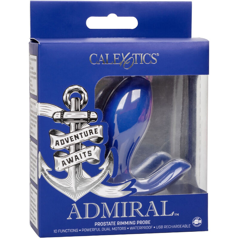 CALEXOTICS - ADMIRAL RIMMING PROSTATE STIMULATOR &amp; VIBRATOR BLUE