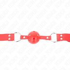 KINK - COMPLETE RED HOLLOW HARD BALL GAG 62 x 2 CM