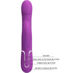 PRETTY LOVE - 4 IN 1 MULTIFUNCTION VIBRATOR &amp; STIMULATOR PURPLE