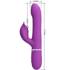 PRETTY LOVE - 4 IN 1 MULTIFUNCTION VIBRATOR &amp; STIMULATOR PURPLE