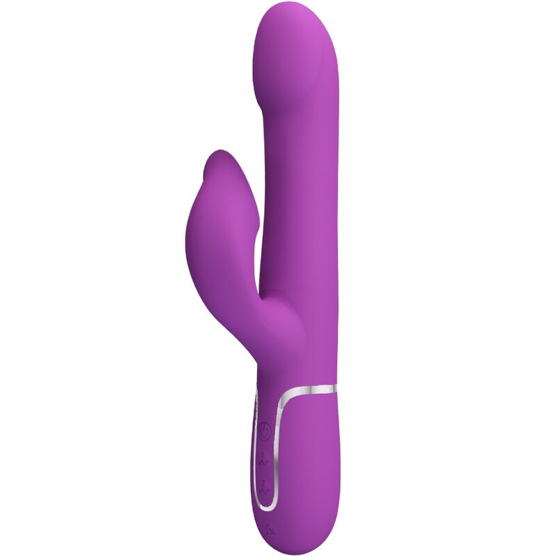 PRETTY LOVE - 4 IN 1 MULTIFUNCTION VIBRATOR &amp; STIMULATOR PURPLE