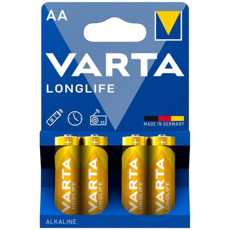 VARTA - LONGLIFE ALKALINE BATTERY AA LR6 BLISTER*4