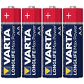 VARTA - MAX POWER ALKALINE AA LR6 RETRACTABLE BATTERY*4