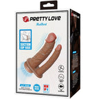 PRETTY LOVE - HULBERT DOUBLE REALISTIC DILDO WITH VIBRATION MULATO
