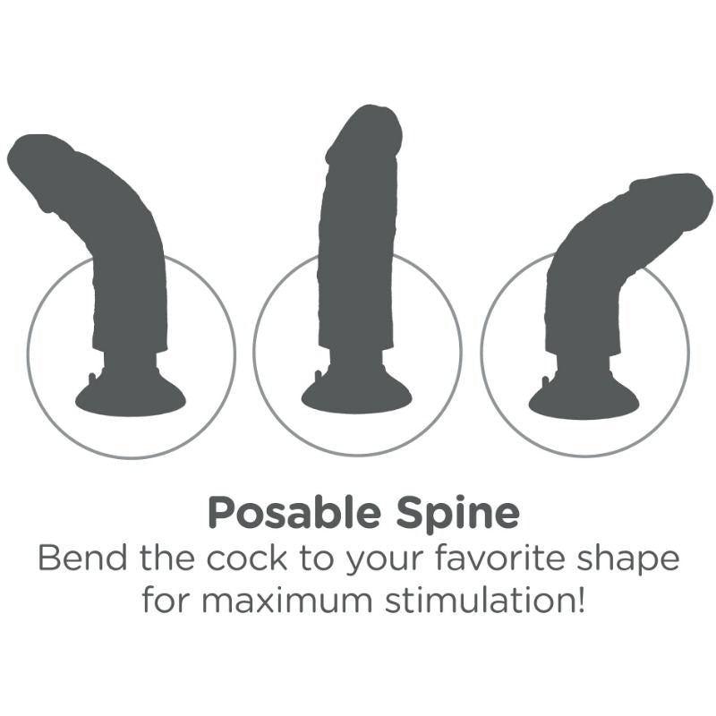 KING COCK - 15.24 CM VIBRATING COCK FLESH