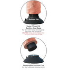 KING COCK - 25.5 CM VIBRATING COCK FLESH