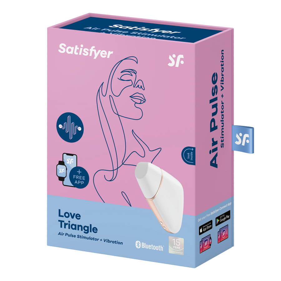 SATISFYER LOVE TRIANGLE ESTIMULADOR Y VIBRADOR - BLANCO